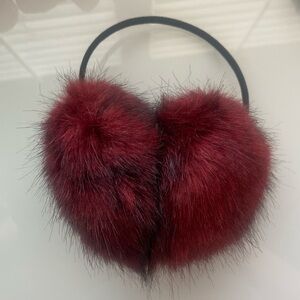 Red and black Korean earmuffs